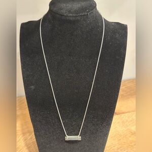 NWT Kendra Scott multicolor drusy bar necklace in silver tone.